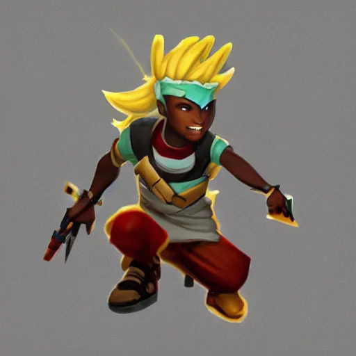 Image similar to Sandstorm Ekko from League of Legends