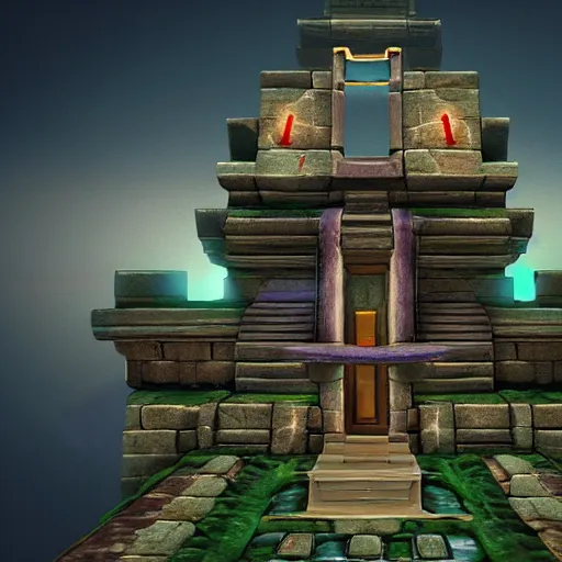 Image similar to Temple of Time from Legend of Zelda, 4K render, ray tracing