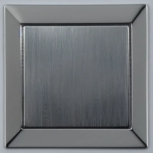 Image similar to polished aluminum square highly detailed