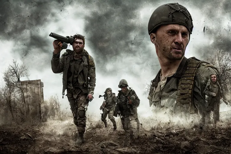 Image similar to Serbian movie in post-apocalyptic military setting: 32K, photorealism