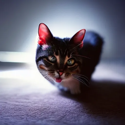 Image similar to cat as a munchkin, cinematic lighting, beautiful composition