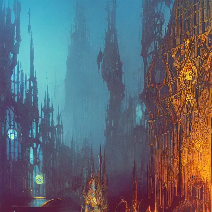 Prompt: gdansk, abstract, concept art, digital painting, ornate, backlit, bokeh, deep aura, slight glow, by bruce pennington, by wayne barlowe