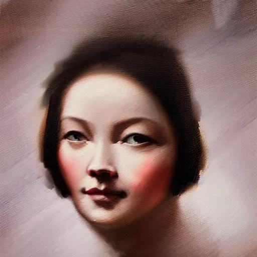 Prompt: !dream old master oil painting by Rembrandt of a young beautiful Gene Tierney color studio publicity photo , tight face shot portrait, highly detailed, digital painting, artstation, concept art, illustration, art ,
