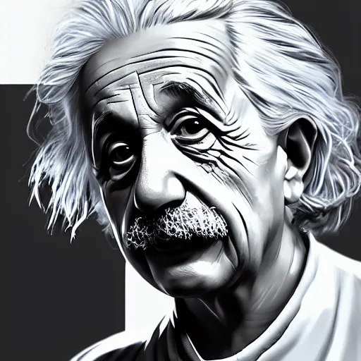 Prompt: albert einstein, made by stanley artgerm lau, wlop, rossdraws, artstation, cgsociety, concept art, cgsociety, octane render, trending on artstation, artstationhd, artstationhq, unreal engine, 4 k, 8 k