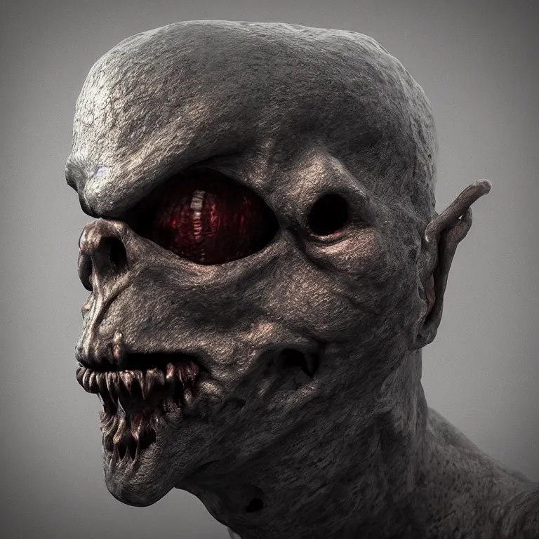 Image similar to “hyperrealistic ultra detailed unreal engine 5 render of creepy demon”