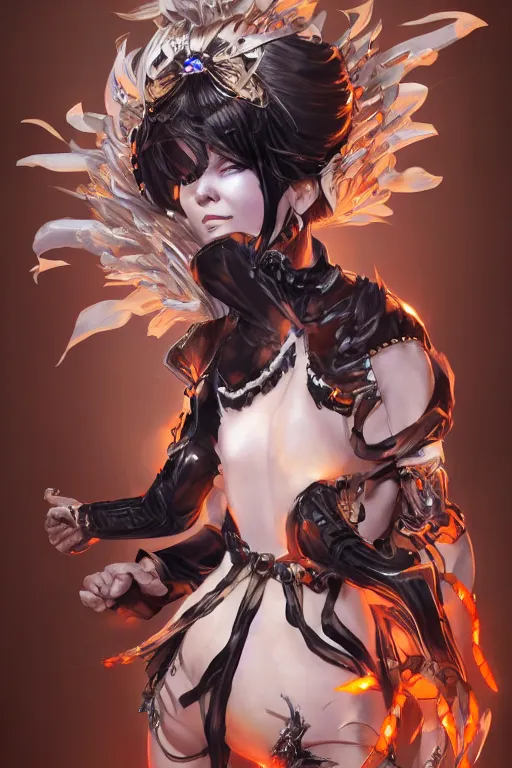 Image similar to soulless Bjork in a blade and soul spinoff artbook rendered by the artist Max Berthelot, Hyung tae Kim, Jiyun Chae, Lê Long, Joe Madureira, trending on Artstation by Hyung tae Kim, artbook, Stanley Artgerm Lau, WLOP, Rossdraws , James Gurney