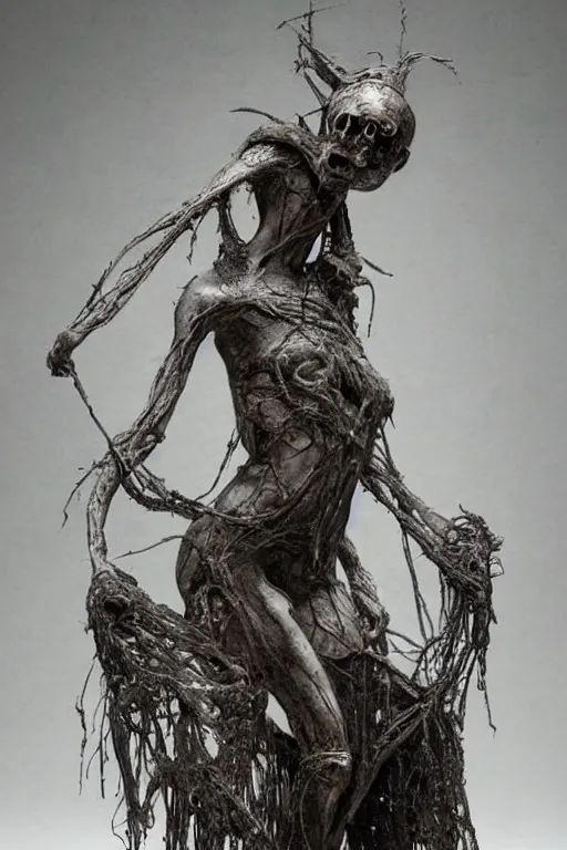 Image similar to a sculpture by h. r. giger, emil melmoth, and beksinski, photorealistic