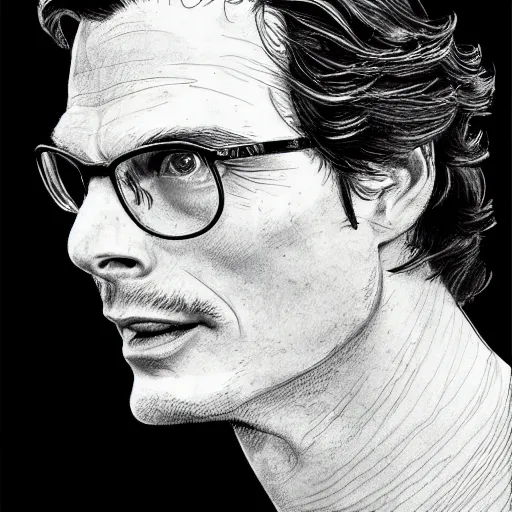 Image similar to a realistic yet scraggly portrait sketch of the side profile of a stern and sophisticated christopher reeve, trending on artstation, intricate details, in the style of frank auerbach, in the style of sergio aragones, in the style of martin ansin, in the style of david aja, in the style of mattias adolfsson