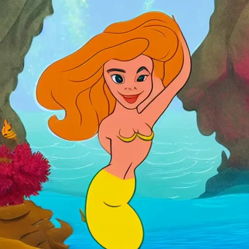 Prompt: Sajid Javid as Ariel The Little Mermaid, Disney cartoon
