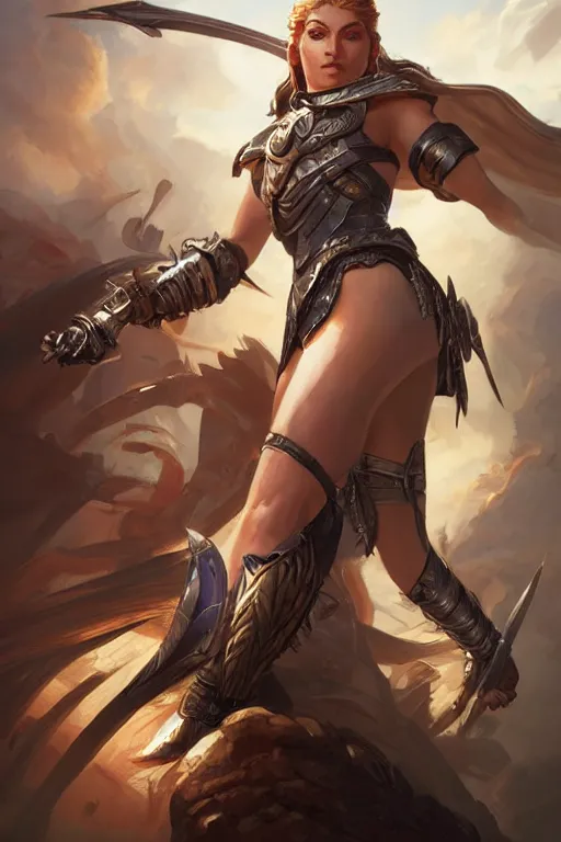 Image similar to amazon valkyrie athena, d & d, fantasy, portrait, highly detailed, headshot, digital painting, trending on artstation, concept art, sharp focus, illustration, art by artgerm and greg rutkowski and magali villeneuve