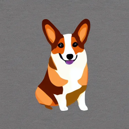 Prompt: A corgi in the style of Jesse Jacobs, natural elements