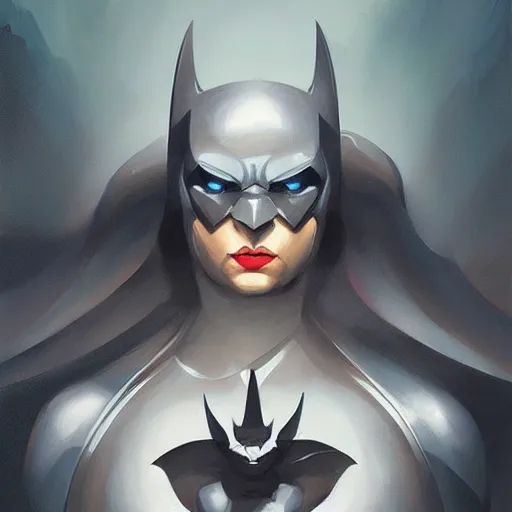 Image similar to portrait by peter mohrbacher, batman inspired by iron man, realistic digital art