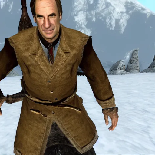 Image similar to saul goodman in skyrim,