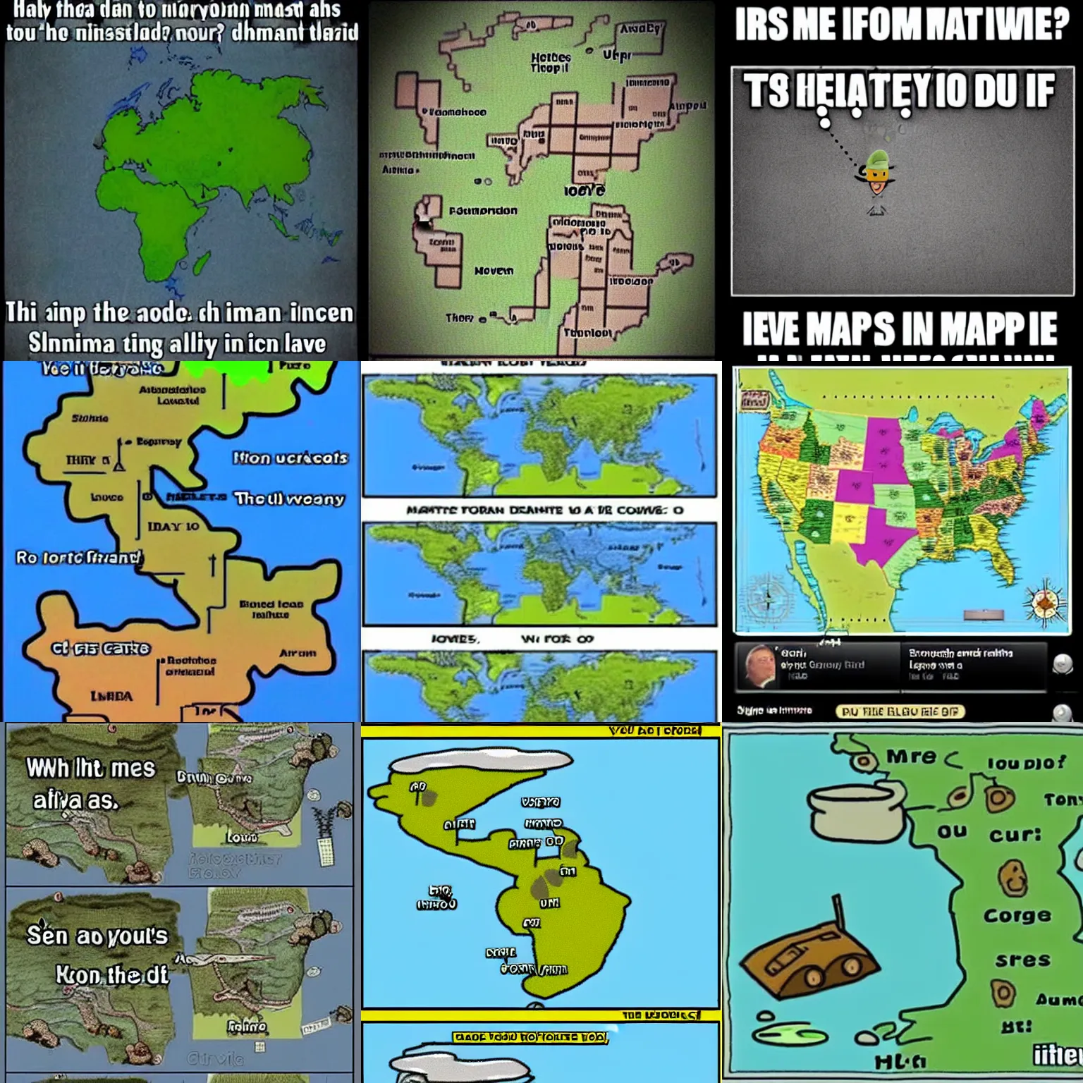 Prompt: a hilarious map meme, iFunny