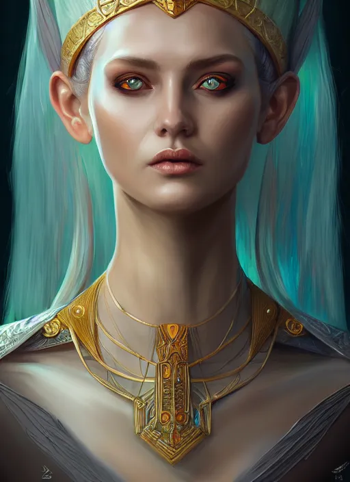 Prompt: symmetry!! portrait!! of a female character astarte, fantasy, sketch color, intricate, elegant, highly detailed, digital painting, artstation, concept art, smooth, sharp focus, illustration, art by grzegorz przybys and yintion j - jiang geping, color rob shields