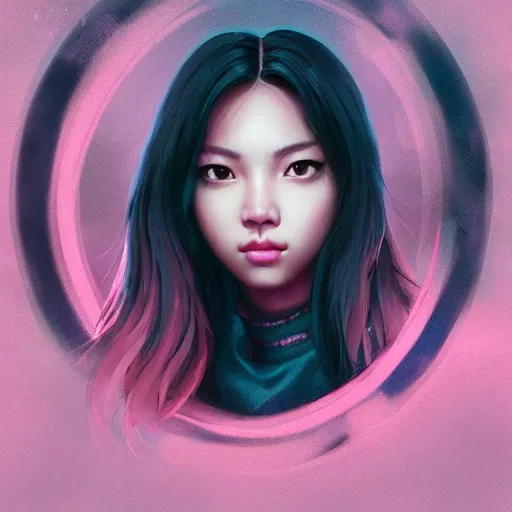 Image similar to “ a portrait of lisa from blackpink, rainy background, pink bright art masterpiece artstation. 8 k, sharp high quality artwork in style of jose daniel cabrera pena and greg rutkowski, concept art by tooth wu, hearthstone card game artwork. ”