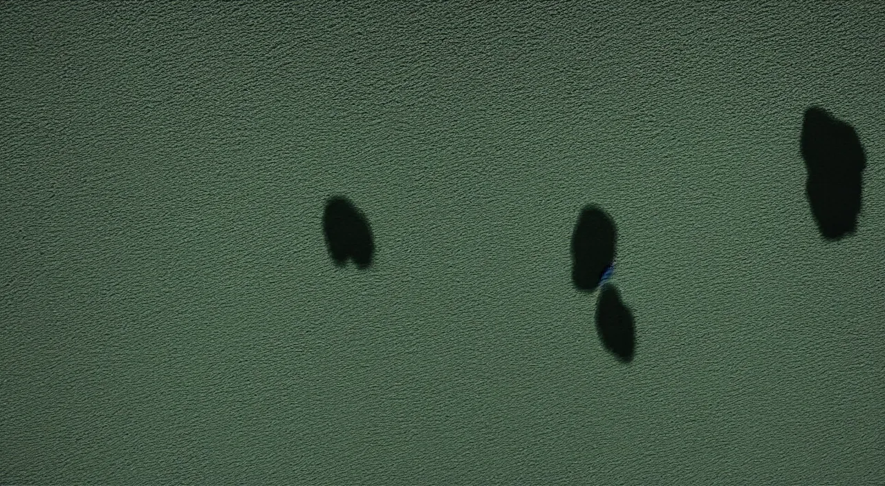 Image similar to dark shadowy green faint diffuse humanoid shadow on the wall 5 5 mm photography