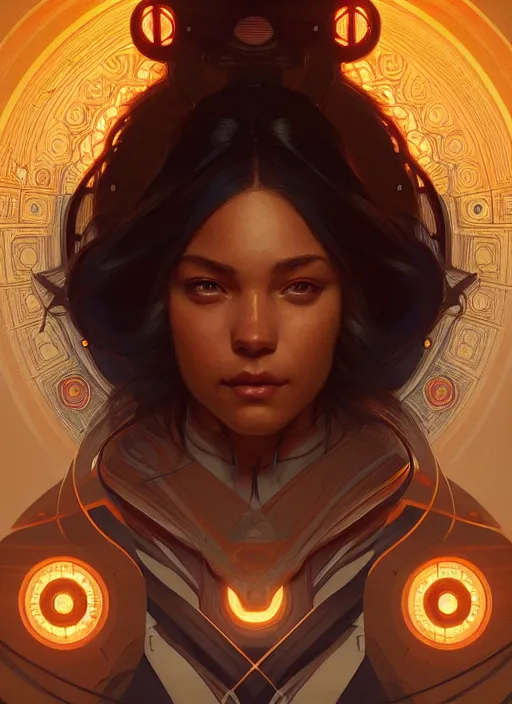 Image similar to symmetry!! portrait of apex legends, intricate, elegant, glowing lights!! highly detailed, digital painting, artstation, concept art, smooth, sharp focus, illustration, art by artgerm and greg rutkowski and alphonse mucha