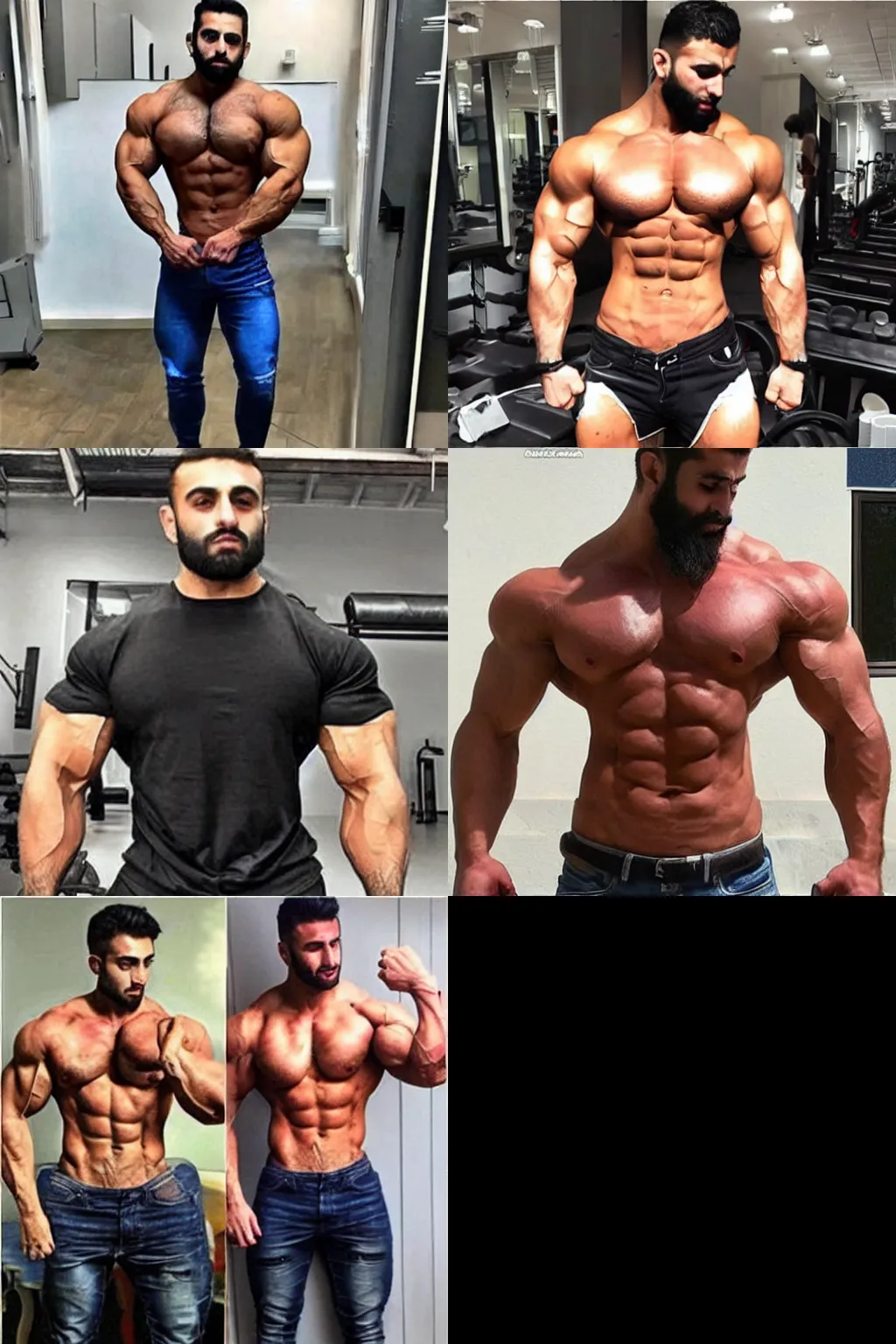 Prompt: armenian bodybuilding gigachad in shirt kekw