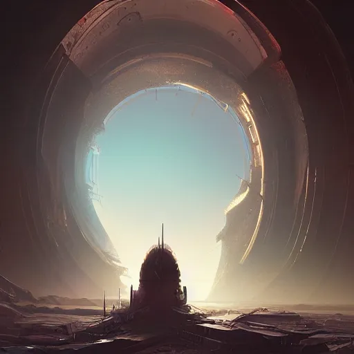 Prompt: concept art of a futuristic city inside a domed martian crater by greg rutkowski, cinematic lighting, nostalgic atmosphere, artstation hq.