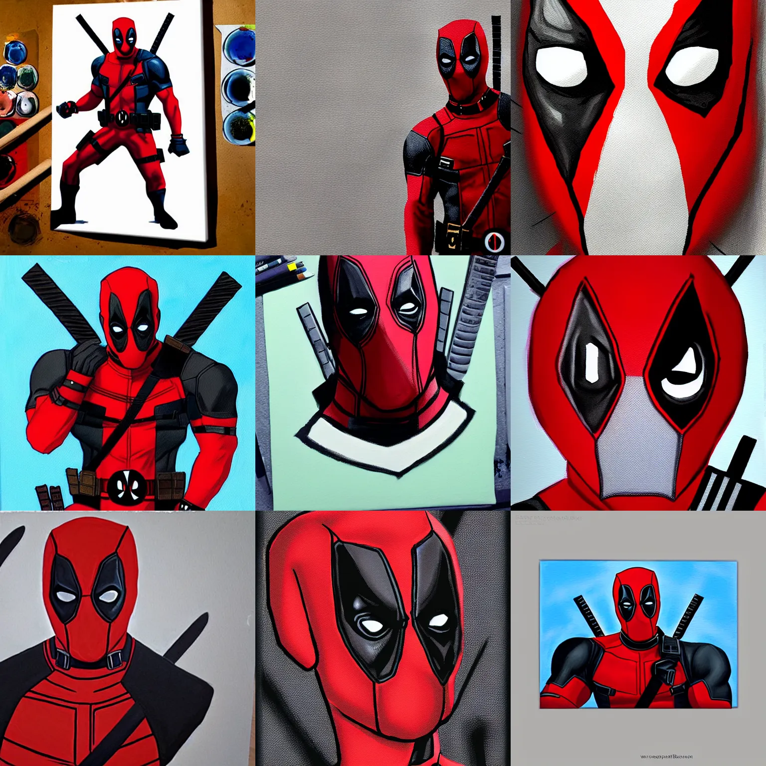 Prompt: deadpool renissance painting style