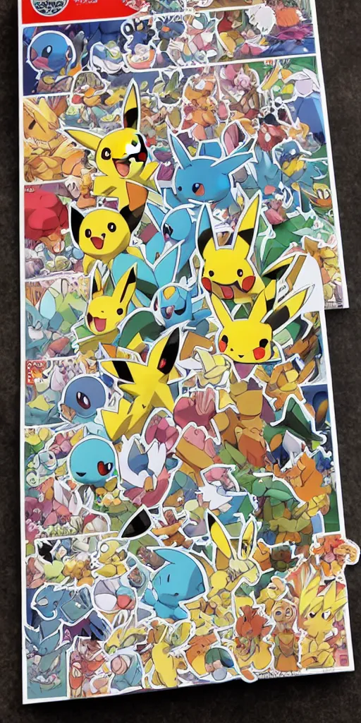 Image similar to beautiful pokemon, by ken sugimori, warm colors, cozy, sticker sheet, planner stickers