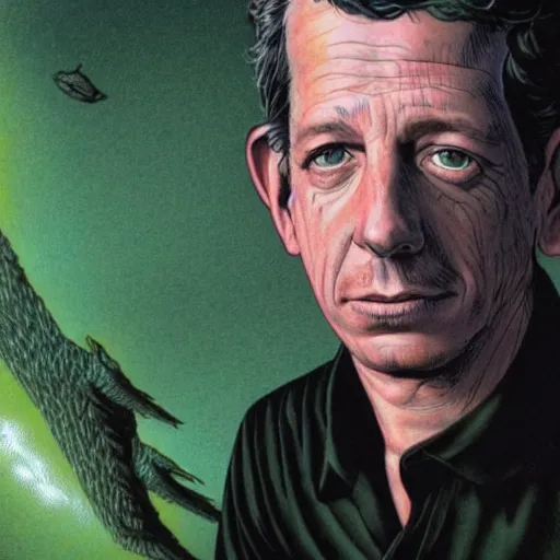 Image similar to ben mendelsohn, drawing by richard corben