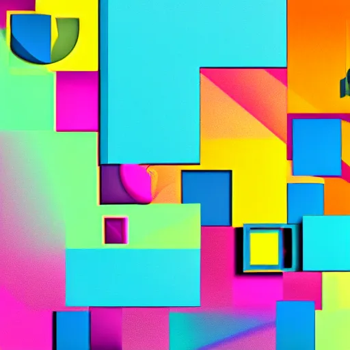 Prompt: surrealistic volumetric shapes, pastels colors, modern desktop wallpaper, windows 11