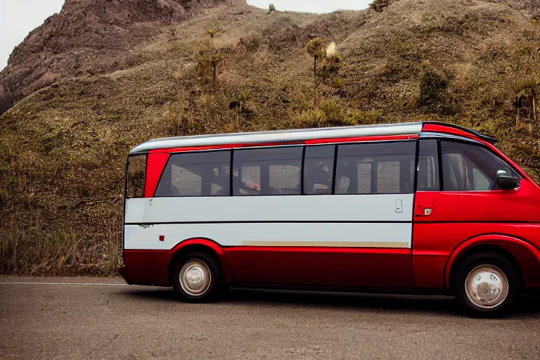 Image similar to car photography of Tesla electric minibus By Emmanuel Lubezki