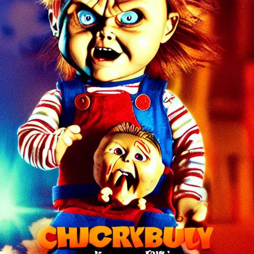 Image similar to Chucky versus Demonic Toys movie poster