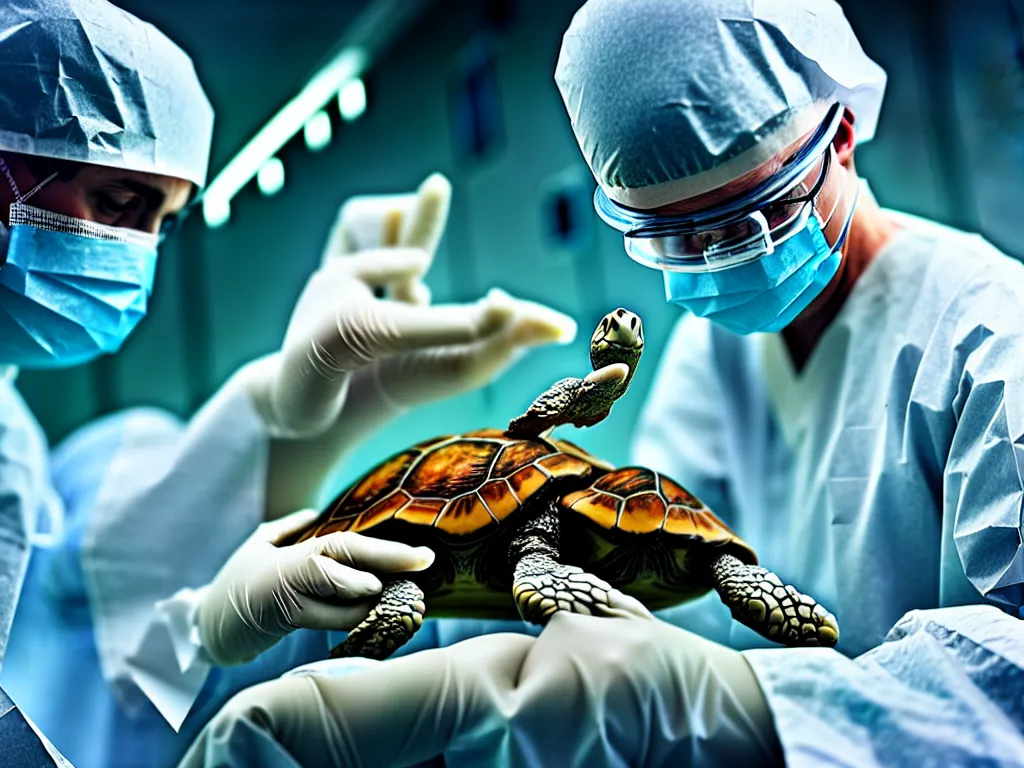 Prompt: surgeon operating on a turtle made of sugar, science fiction industrial hard science concept art, 8K render octane high definition cgsociety, photorealistic, unreal engine