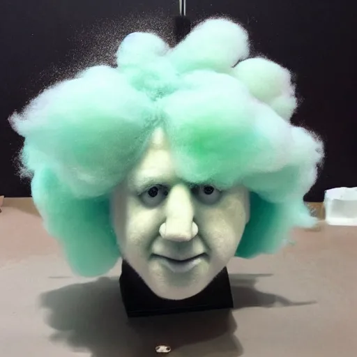 Image similar to cotton candy that looks like boris johnson