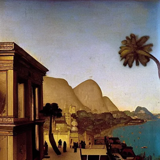 Image similar to rio de janeiro painted by johannes vermeer