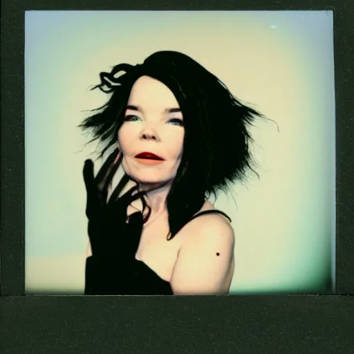 Image similar to intimate polaroid photo of bjork, vespertine