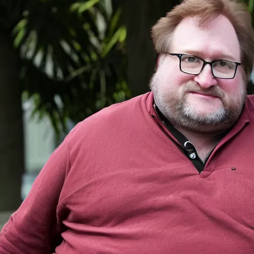 Prompt: hunky gabe newell