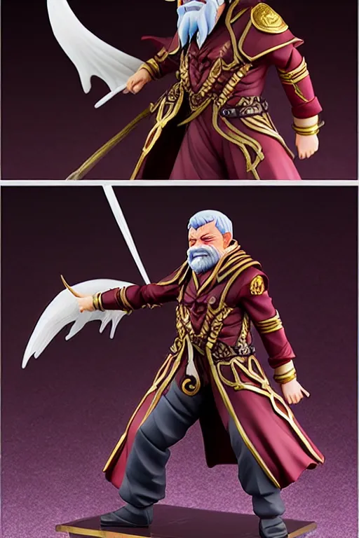 Prompt: still high quality figurine of president lula as a dungeons and dragons sorcerer, tsurime eyes, tareme eyes, personification, dynamic pose, detailed product photo, featured on amiami, tone mapped, beautiful composition, 8 5 mm, f. 1 4