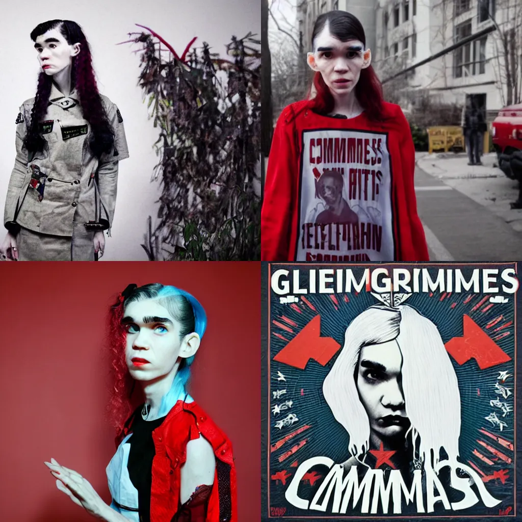 Prompt: Grimes has a proposition for the communists