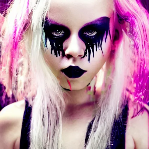 Prompt: kerli koiv teenage grunge punk rock, photography