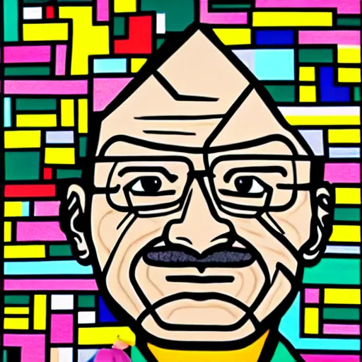 Prompt: Walter White, by Romero Britto