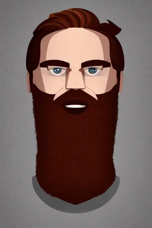 Prompt: face icon stylized minimalist portrait of a respectable dignified 3 0 ish pentecostal preacher with kind eyes and red beard and hair, serge birault, global illumination