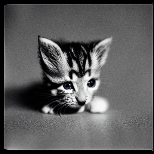 Image similar to microscope photo of micro kitten, 35 mm,