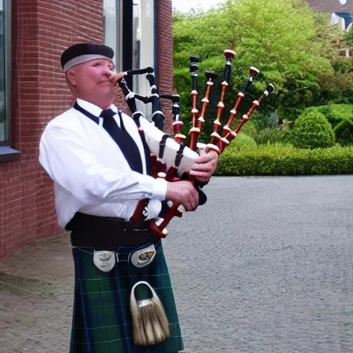 Image similar to bagpipes made from a urinary catheter collection system and clear tubing!