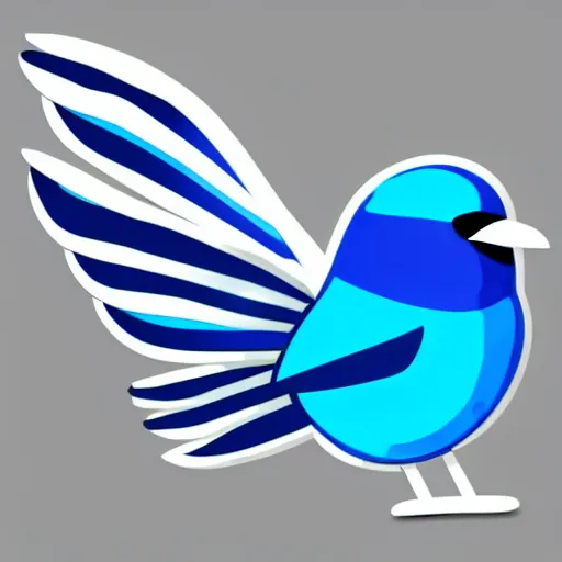 Prompt: blue twitter bird giving the middle finger, fu, artstation