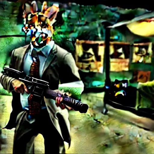 Image similar to max payne 4 set in zootopia