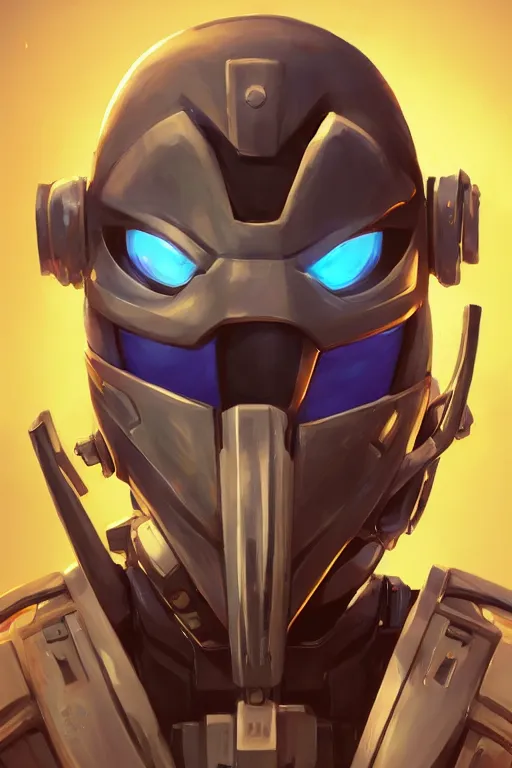 Image similar to epic mask helmet robot ninja portrait stylized as fornite style game design fanart by concept artist gervasio canda, behance hd by jesper ejsing, by rhads, makoto shinkai and lois van baarle, ilya kuvshinov, rossdraws global illumination radiating a glowing aura global illumination ray tracing hdr render in unreal engine 5