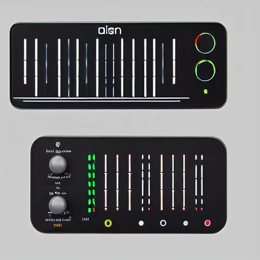 Image similar to “Futuristic pocket synthesizer designed by Dieter Rams”