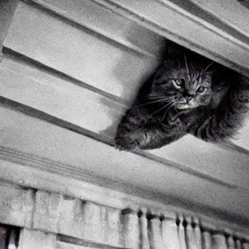 Prompt: Karl Marx as ceiling cat