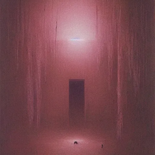 Image similar to scary japanese horror movie by Beksinski