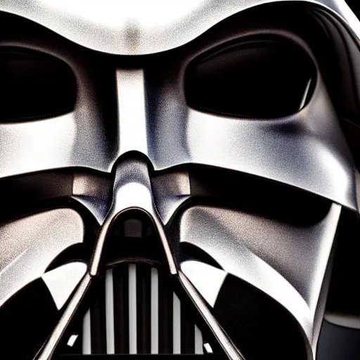 Image similar to darth vader in a dark room, face close up, realistic, highly detailed, studio photo
