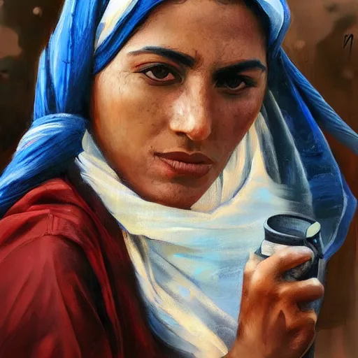 Prompt: a beautiful portrait painting of life in north africa, masterpiece by famous artist nasreddine dinet, artstation